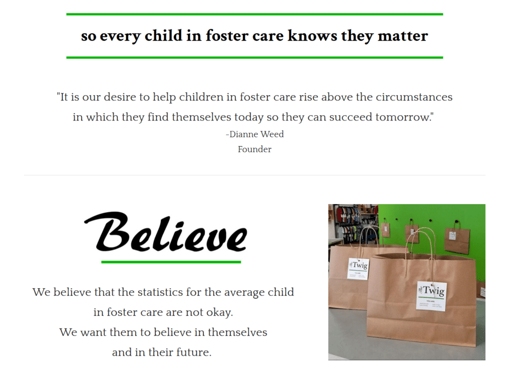 An image featuring text about believing that the statistics for the average child ​in foster care are not okay.